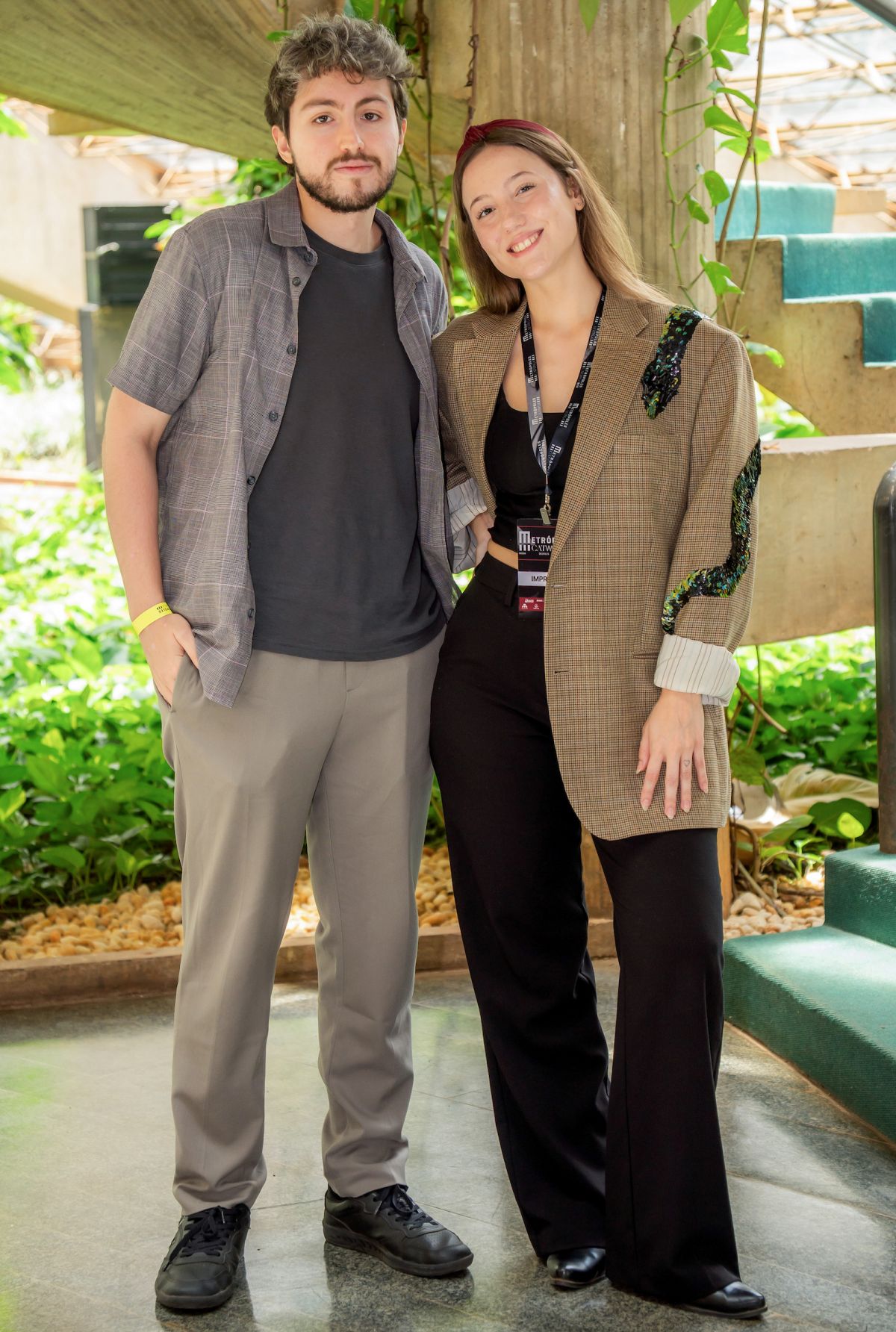 Pedro Ângelo Cantanhêde e Bianca Tôrres, no Metrópoles Catwalk - Metrópoles